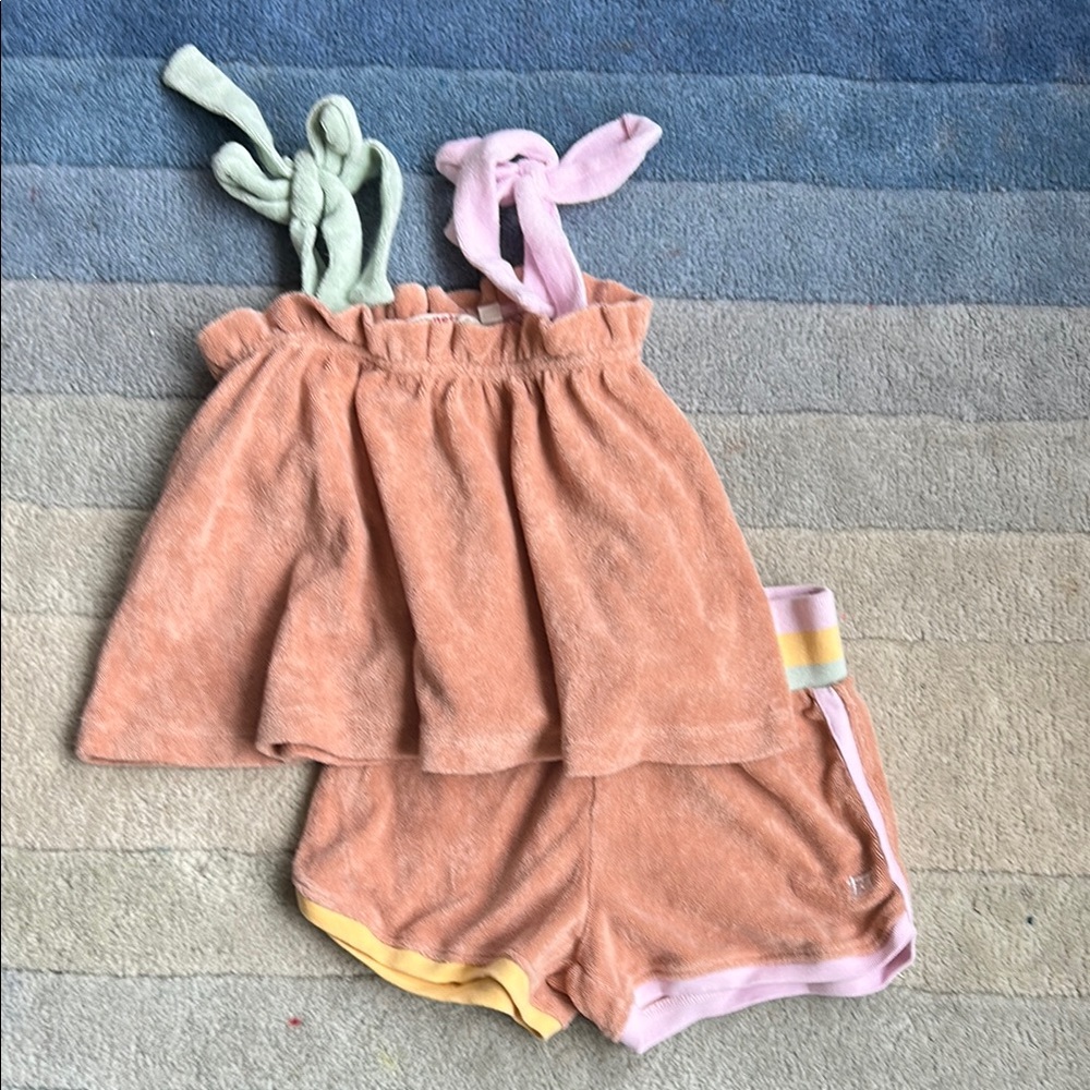 munster Kids Peach and Pink Terry Cloth Outfit